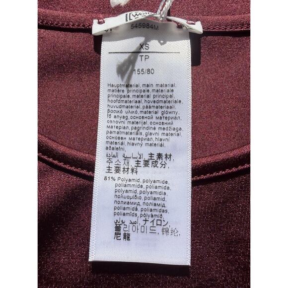 Wolford The Workout Sleeveless Top XS Port Royale Burgundy NWT - Picture 9 of 14